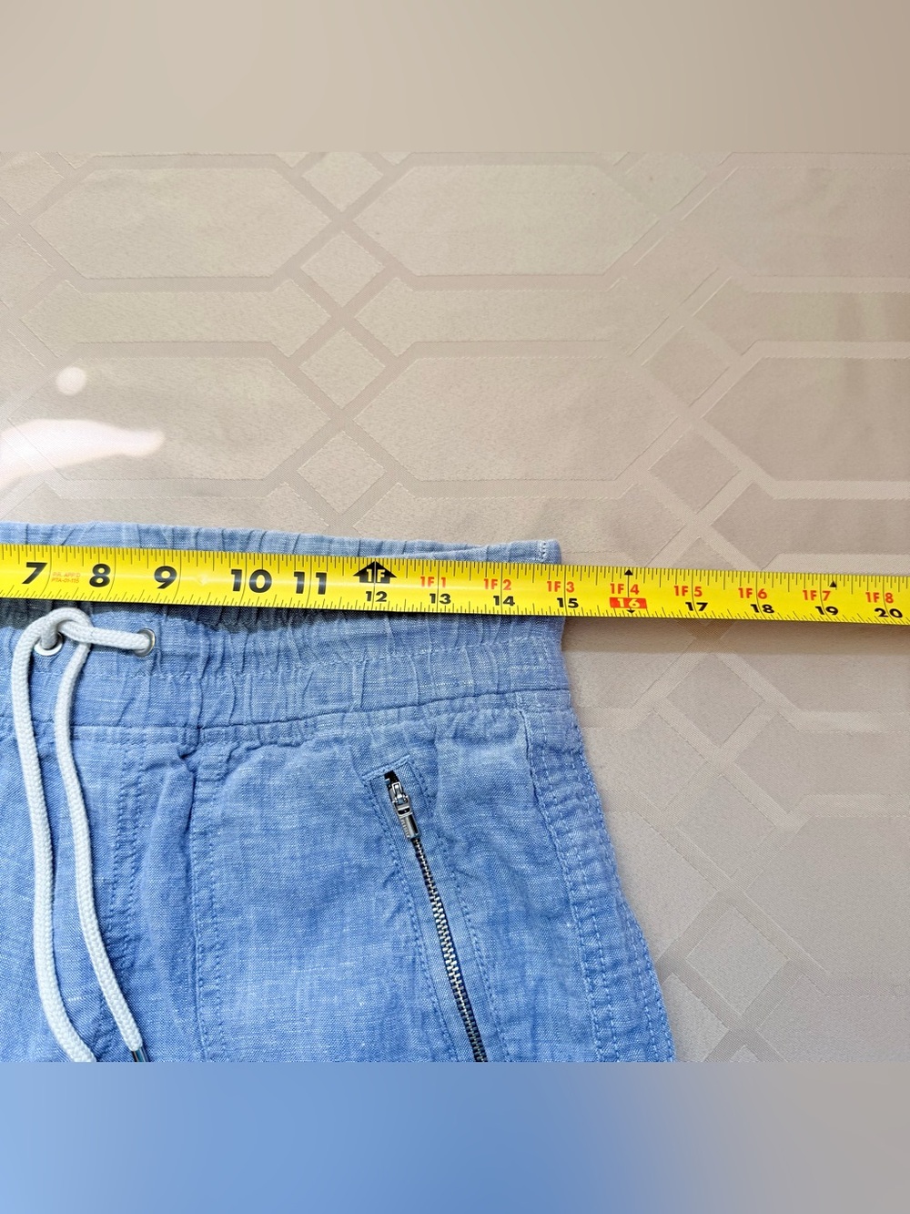 Athleta Women’s Cabo Linen Drawstring Jogger Pants Size 4 Light Blue - Picture 5 of 7